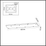 База ODEON LIGHT BASE L-VISION ODL24 317 7X для линии SCROW, SHINY 82х15см металл, черный 5058/BL